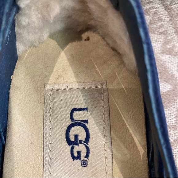 UGG Sz 7 Tippie Slip On Suede Comfort Insole Wool Back Espadrilles Ballet Flats - Picture 5 of 10